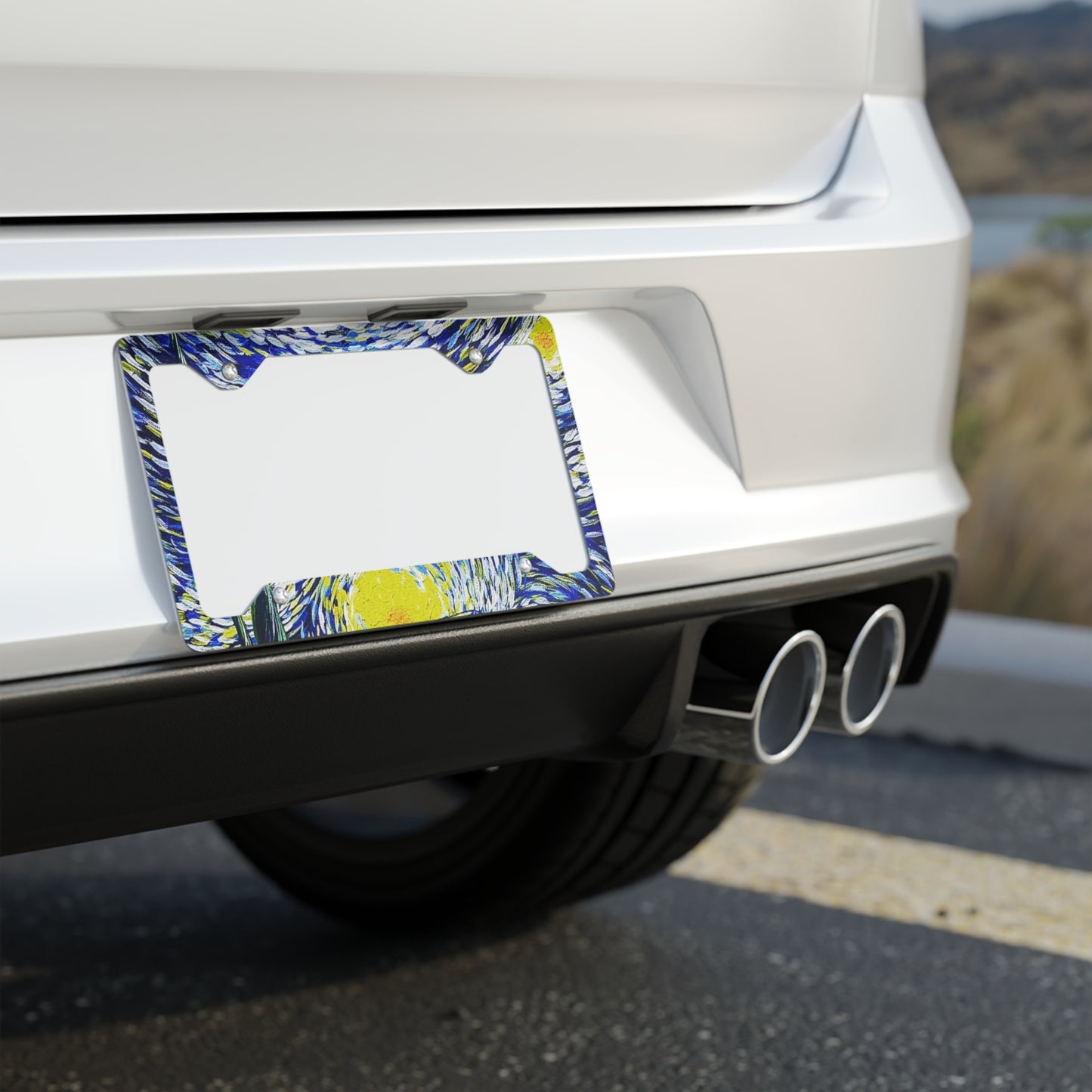 Starry License Plate Frame