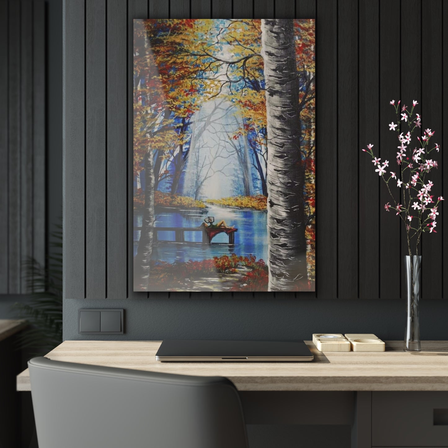 Quiet Reader Landscape Acrylic Print