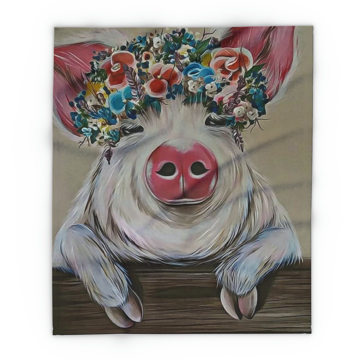 Pig Fleece Blanket