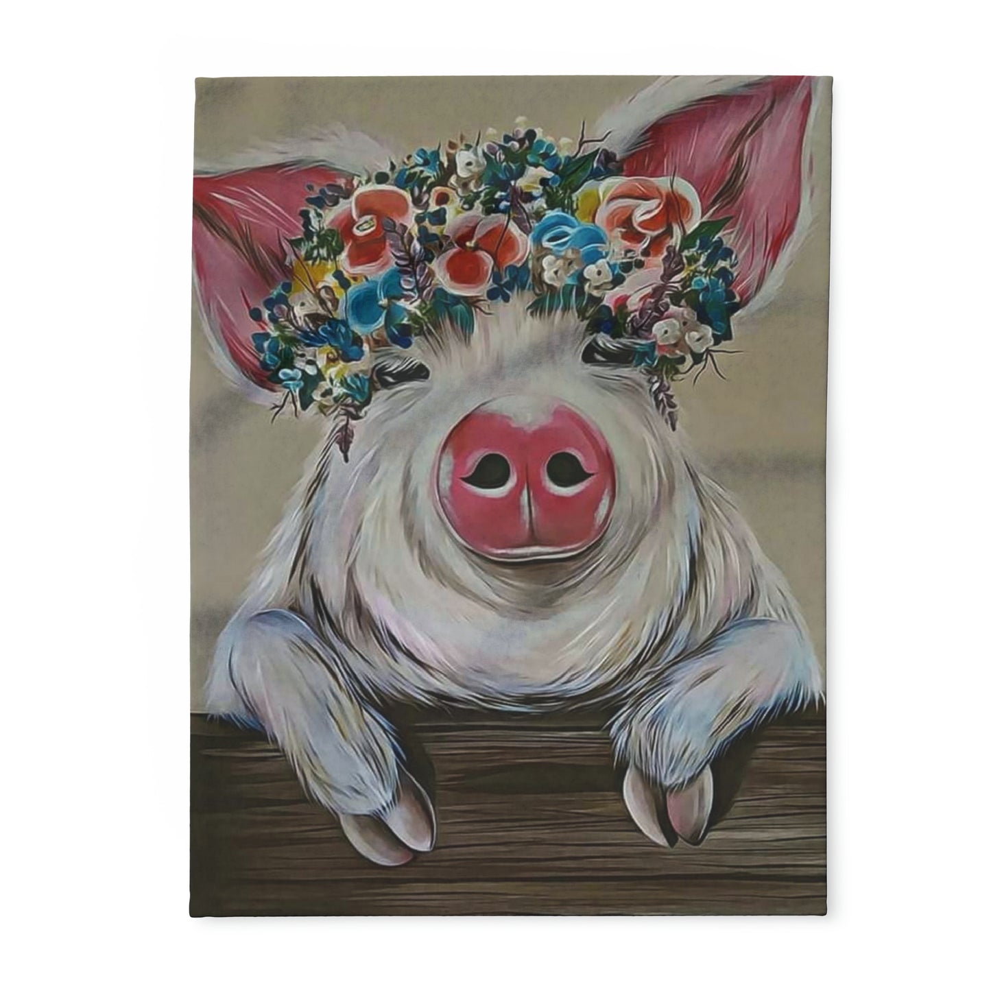 Pig Fleece Blanket