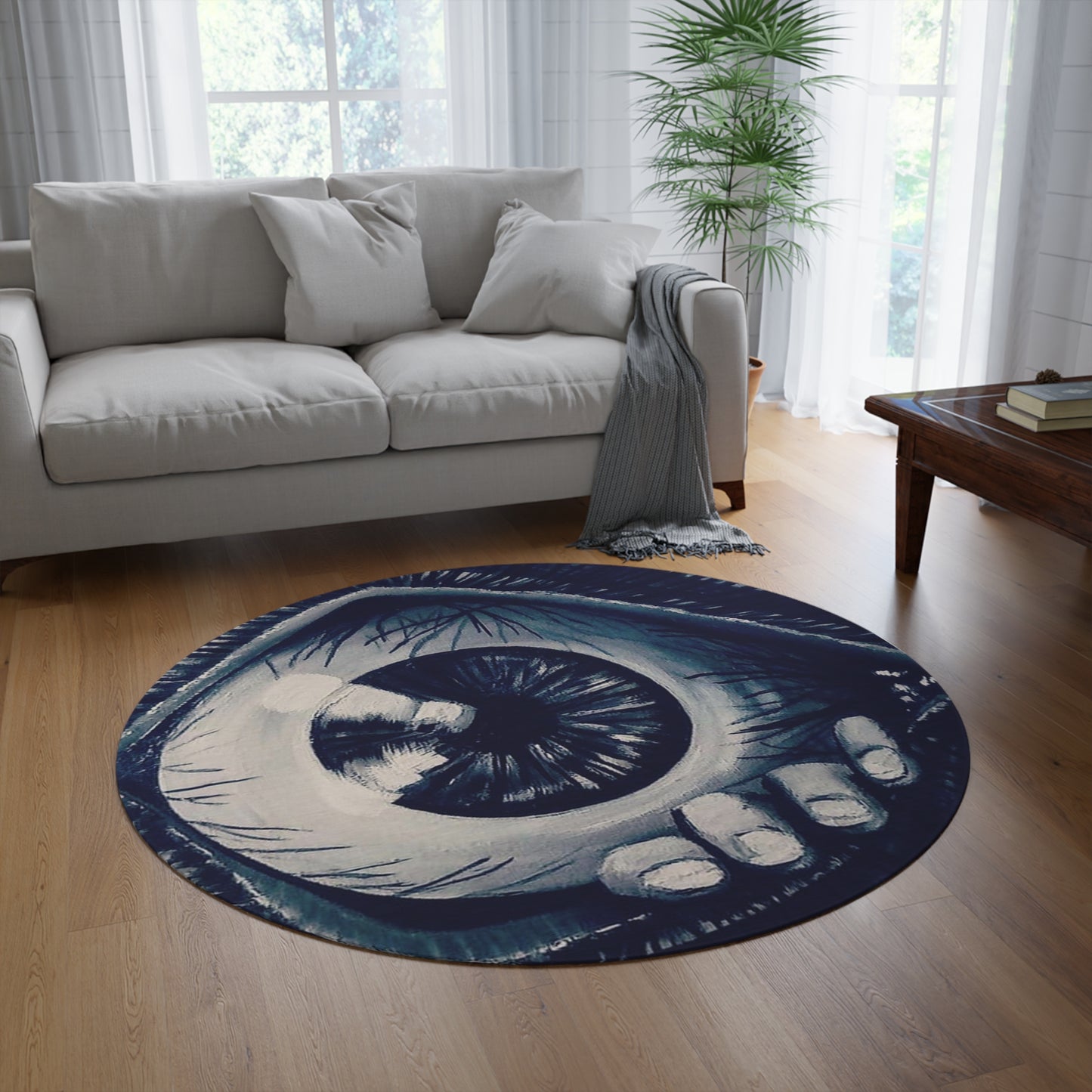 Eye See You Round Rug