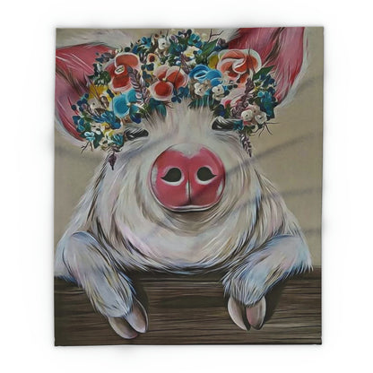 Pig Fleece Blanket