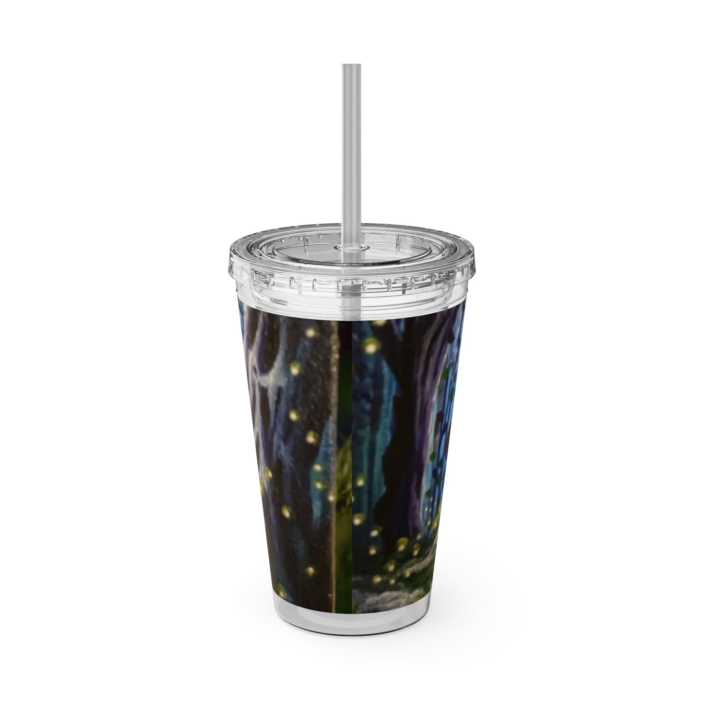 Whimsical Tumbler with Straw, 16oz