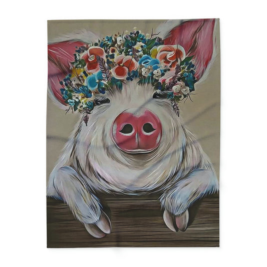Pig Fleece Blanket